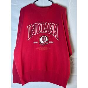 Midwest Embroidery IU INDIANA Hoosiers Crew Neck Red Sweatshirt Women's Size XL